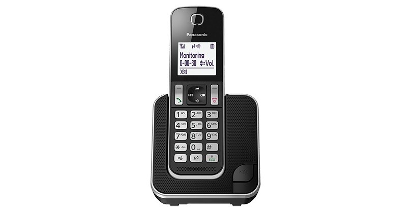 Brezžični telefon KX-TGD 310, črn