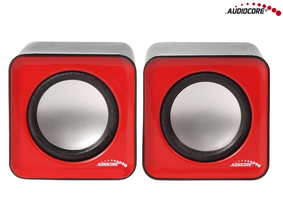 Računalniški zvočniki 6W USB AC870R, rdeči 2