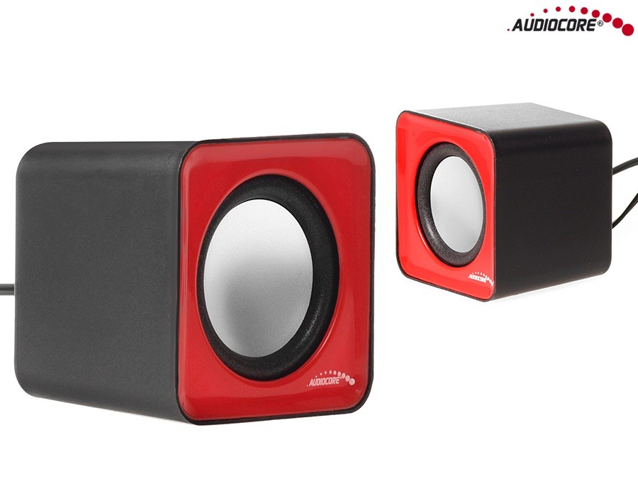 Računalniški zvočniki 6W USB AC870R, rdeči 3