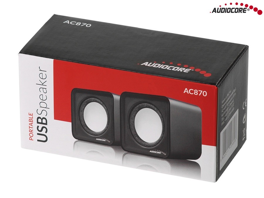 Računalniški zvočniki 6W USB AC870R, rdeči 5