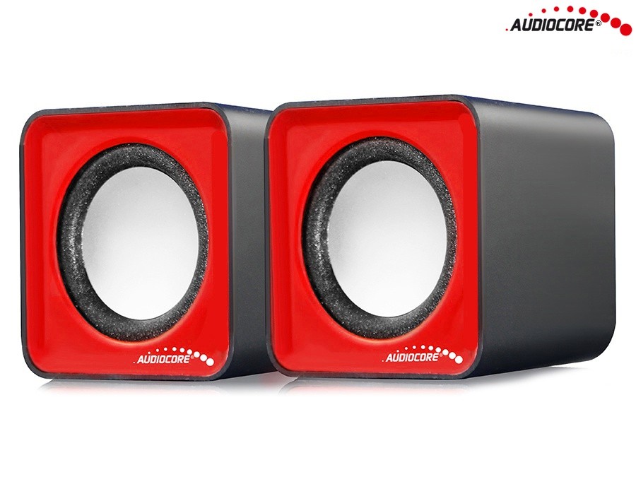 Računalniški zvočniki 6W USB AC870R, rdeči 6