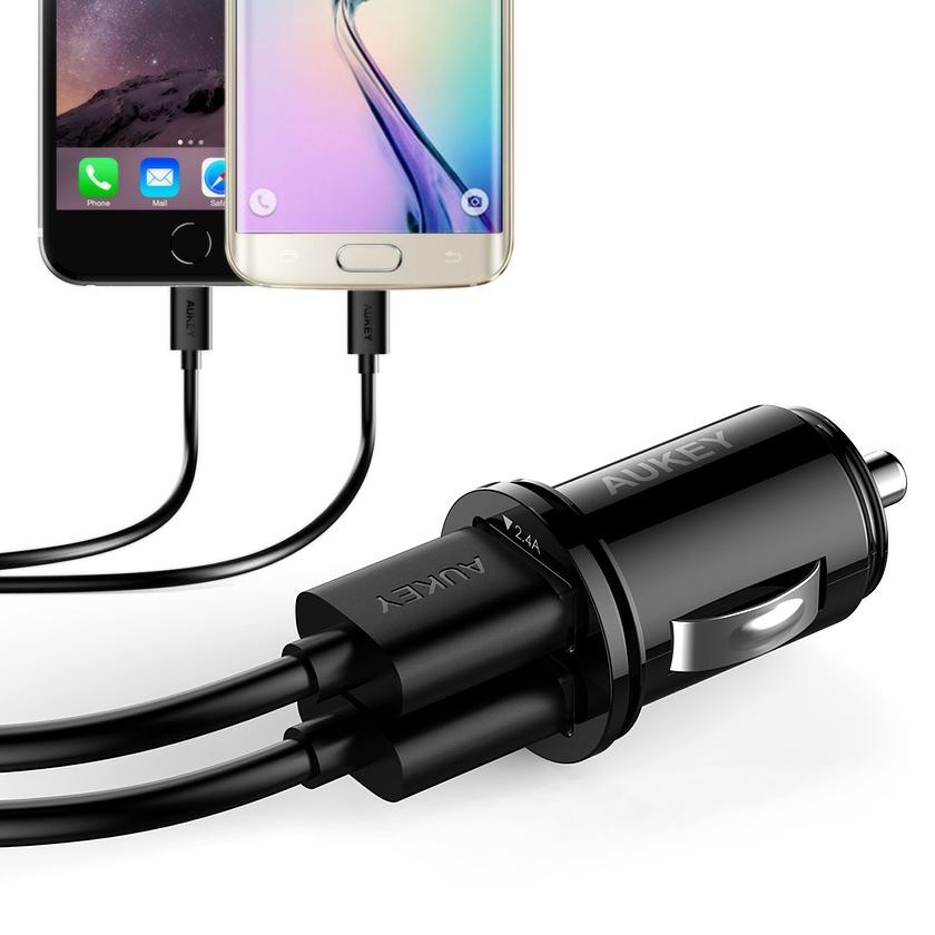 Avtomobilski polnilnik AiPower CC-S1, 2xUSB, 4.8A, 24W 7