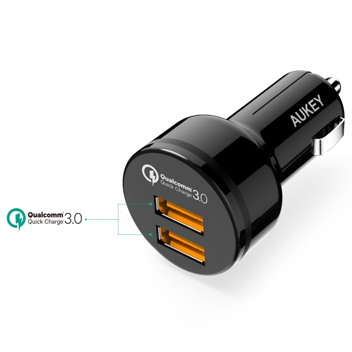 Avtomobilski polnilnik CC-T8 Quick Charge 3.0, 2xUSB, 6A, 36W 6