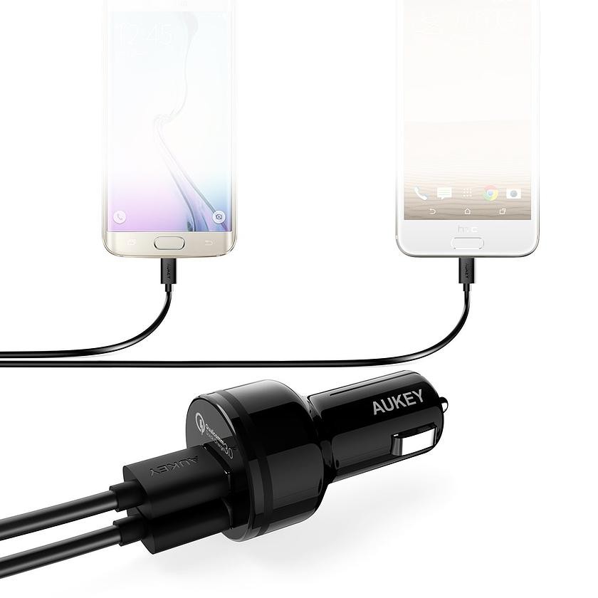 Avtomobilski polnilnik CC-T8 Quick Charge 3.0, 2xUSB, 6A, 36W 5