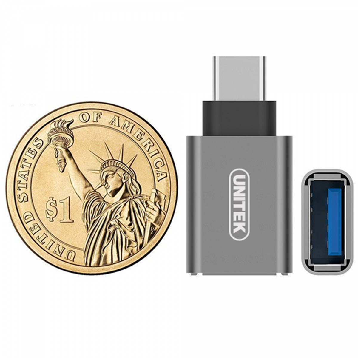 Unitek Adapter USB-C (F) na USB-A (M), Y-A025CGY 2
