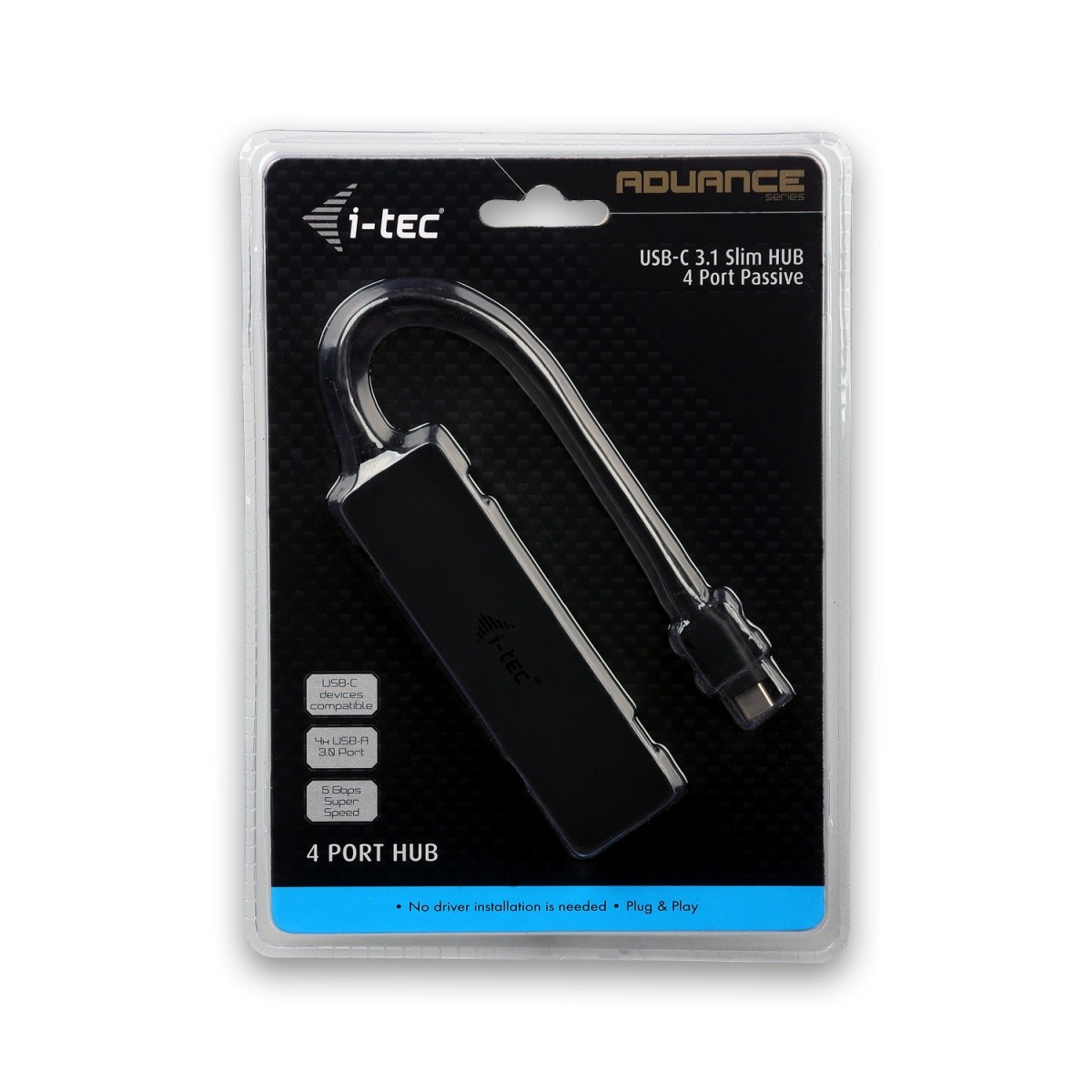 USB-C pasivni HUB z 4x USB 3.0 5