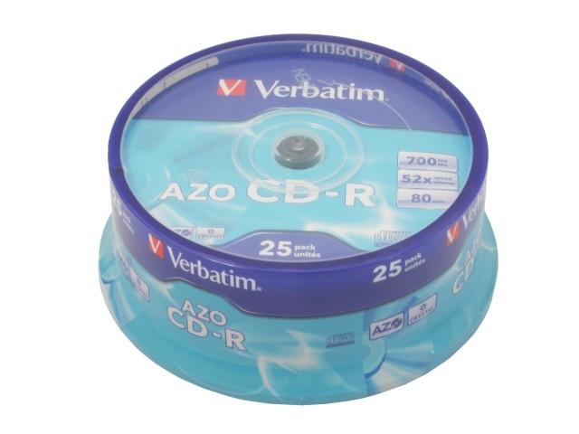 CD-R medij, 52x, 700MB, 25 kosov, Azo