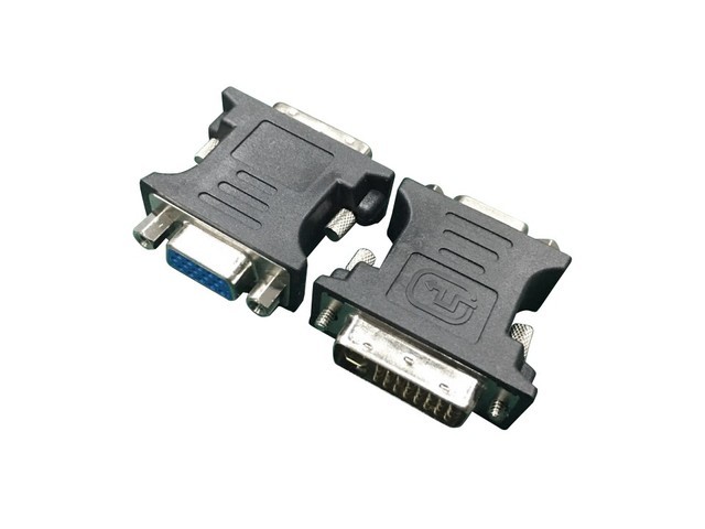 Adapter DVI na VGA (24M/15F), črn