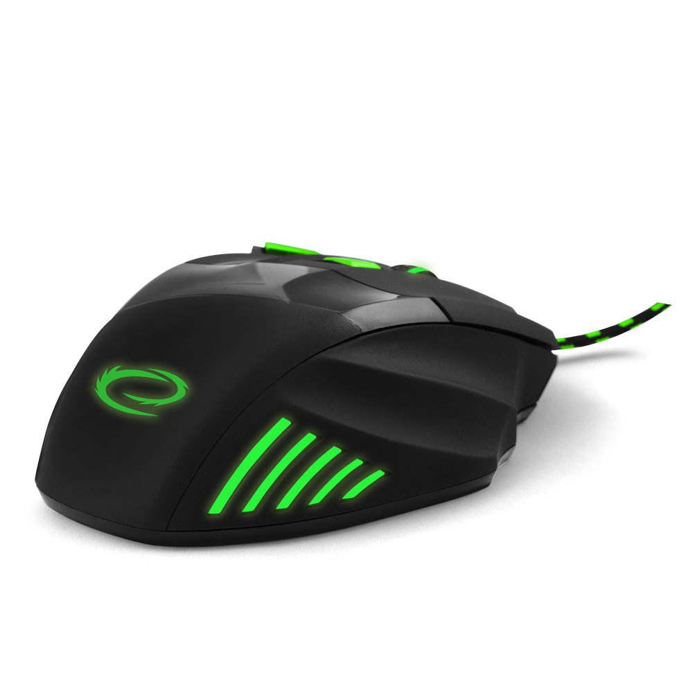 Žična miška za igralce MX201 WOLF, USB, optična, zelena 3