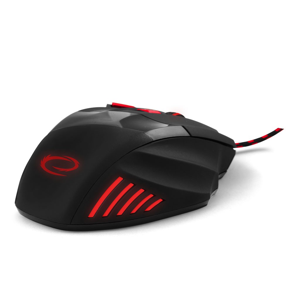 Žična miška za igralce MX201 WOLF, USB, optična, rdeča 3