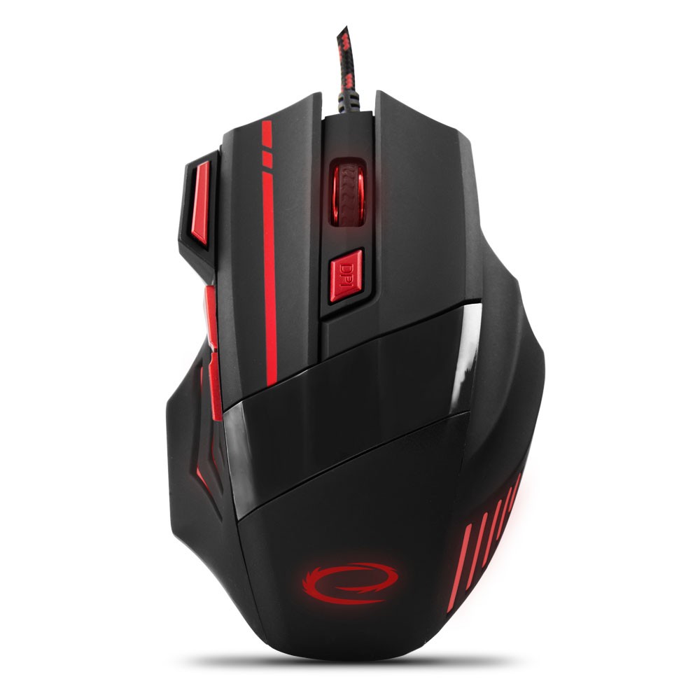 Žična miška za igralce MX201 WOLF, USB, optična, rdeča
