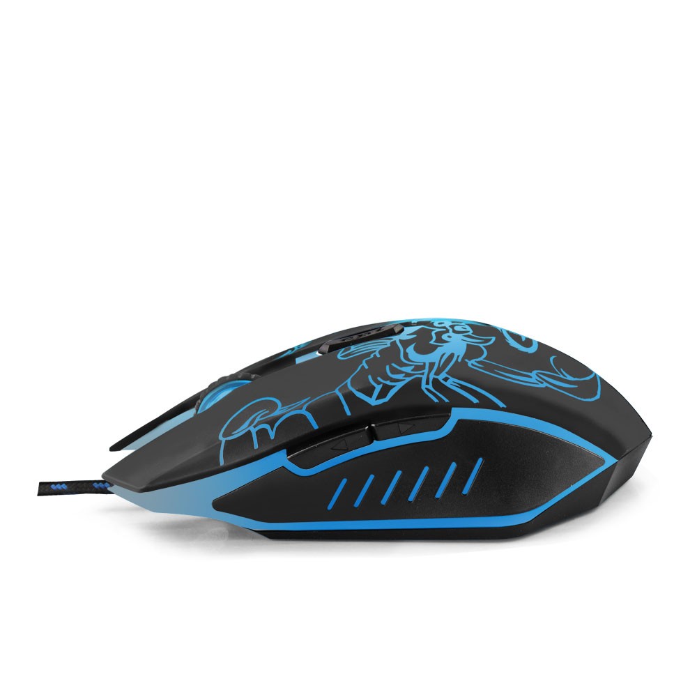 Žična miška za igralce MX203 SCORPIO, USB, optična, modra 2