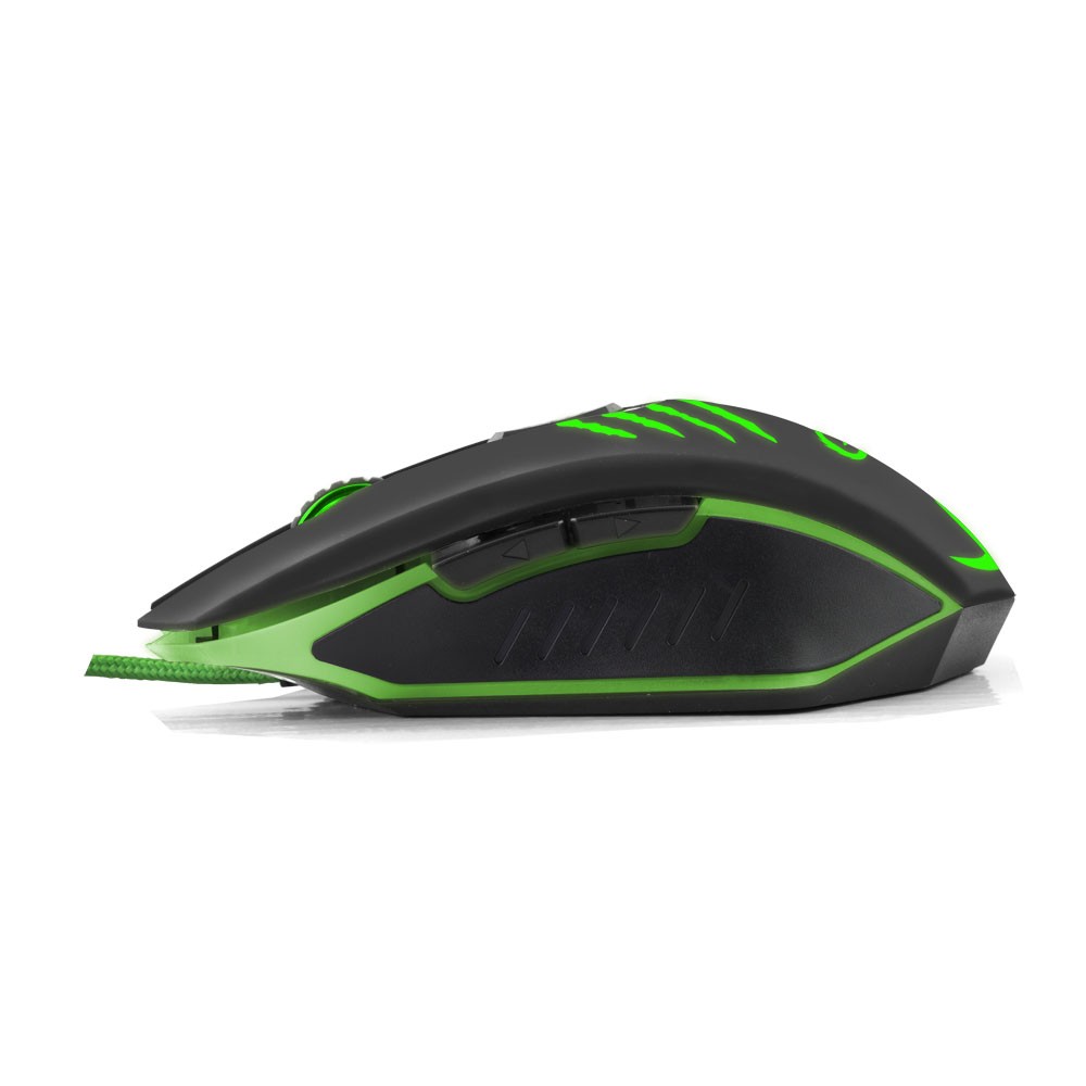 Žična miška za igralce MX209 CLAW, USB, optična, zelena 2