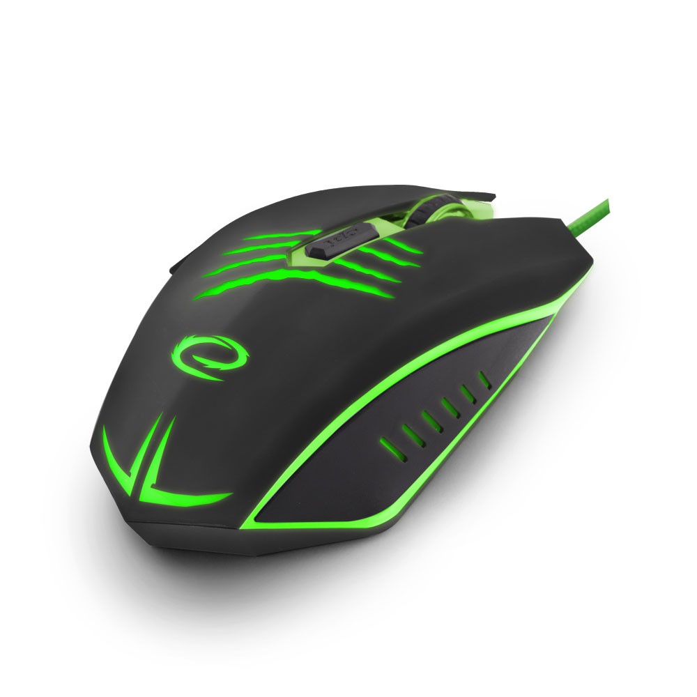 Žična miška za igralce MX209 CLAW, USB, optična, zelena 3
