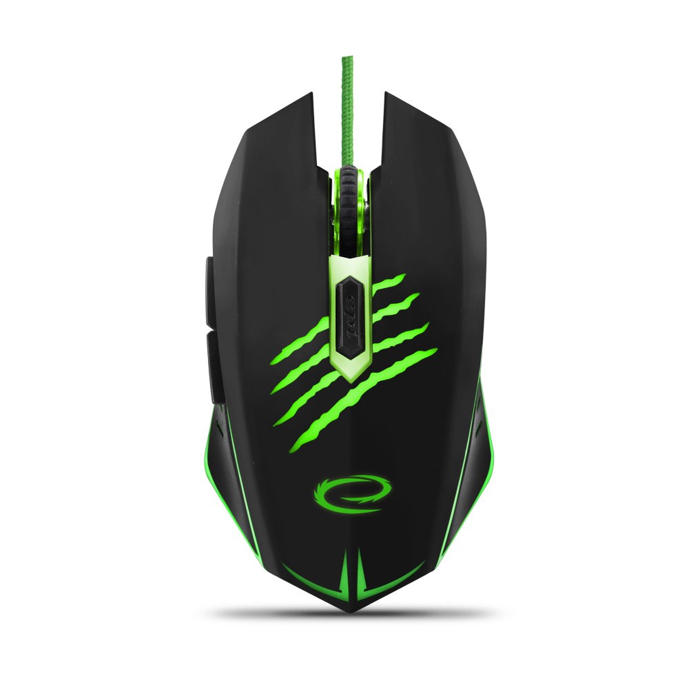 Žična miška za igralce MX209 CLAW, USB, optična, zelena