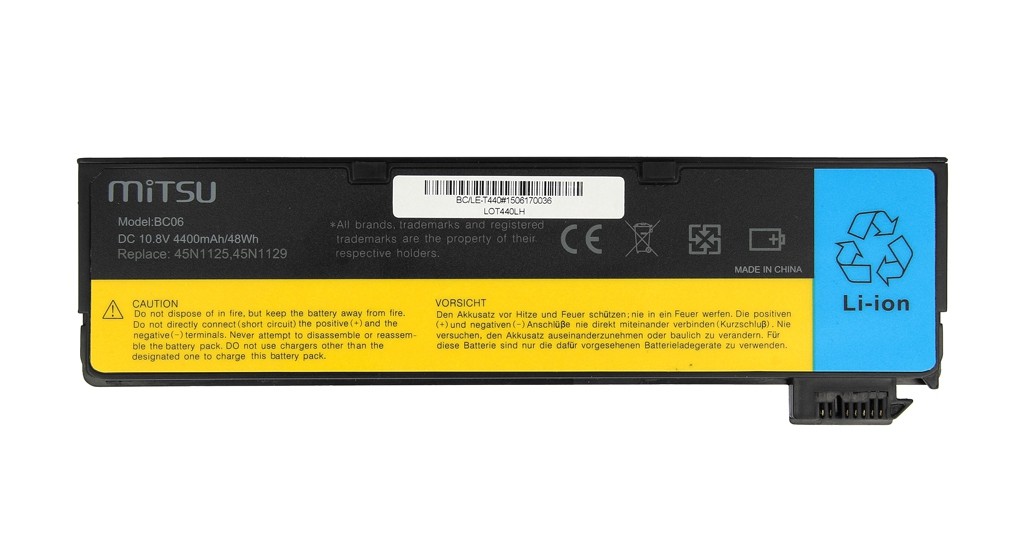 Baterija za Lenovo T440, X240, 4400 mAh 3