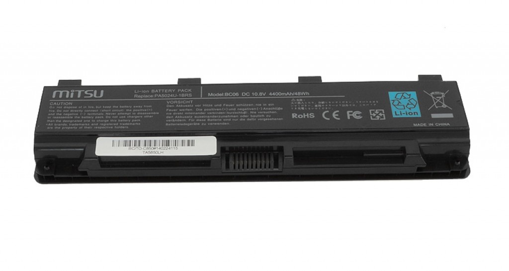 Baterija za Toshiba C850, L800, S855, 4400 mAh 2