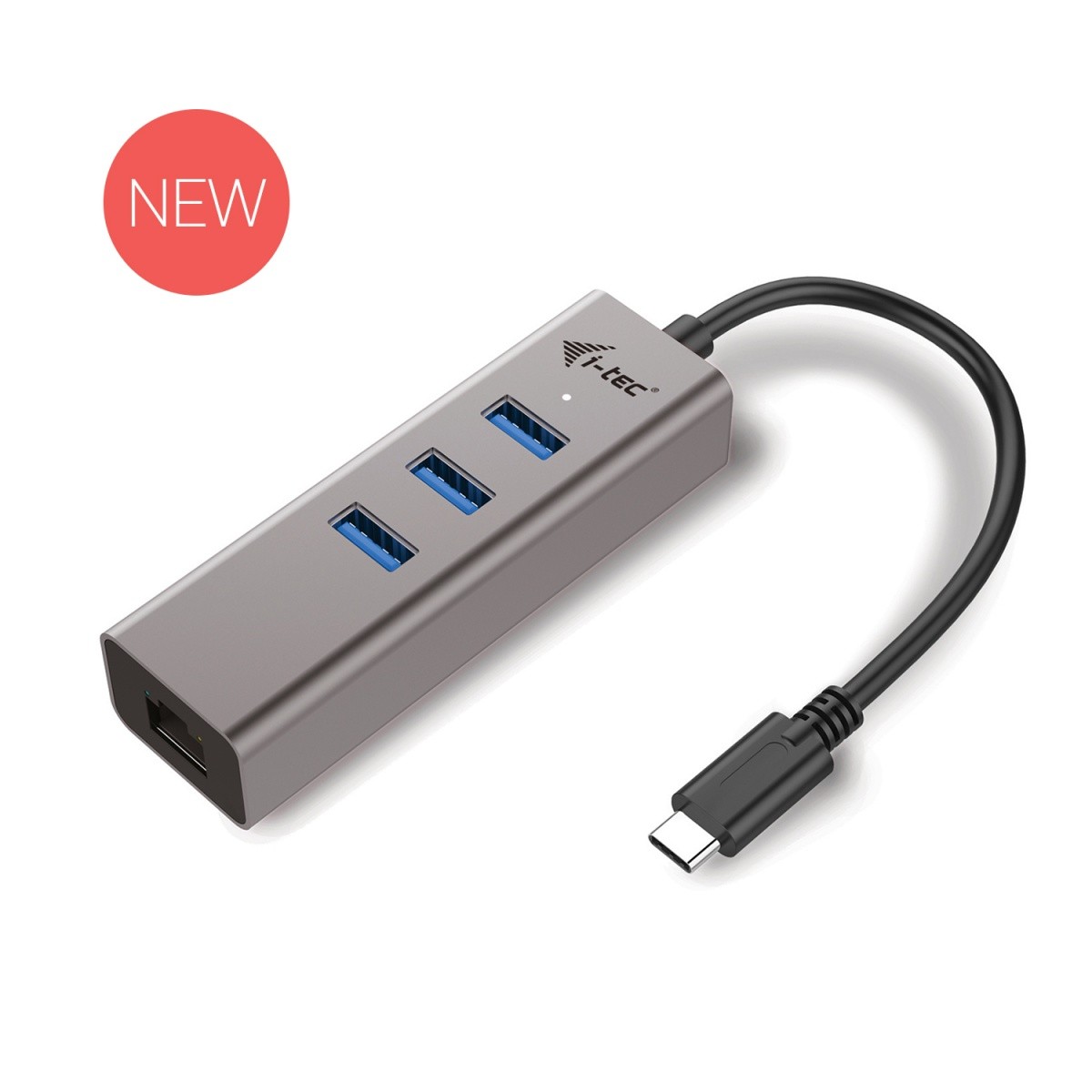 USB-C Hub, 3-portni, Gigabit Ethernet
