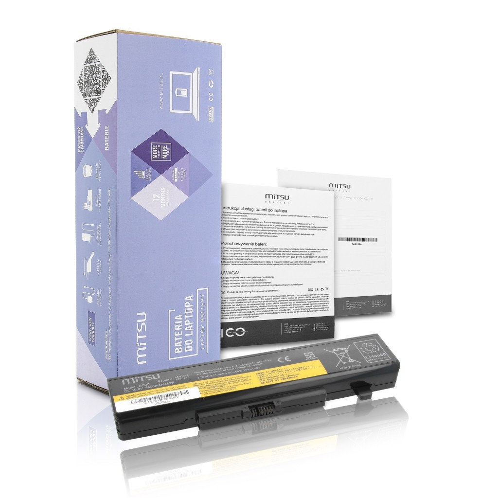 Mitsu baterija za Lenovo Thinkpad E530 4400 mAh (48 Wh) 10.8-11.1V