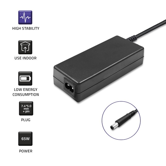 Napajalnik za Dell 65W, 19.5V, 3.34A, 7.4x5.0 mm 3