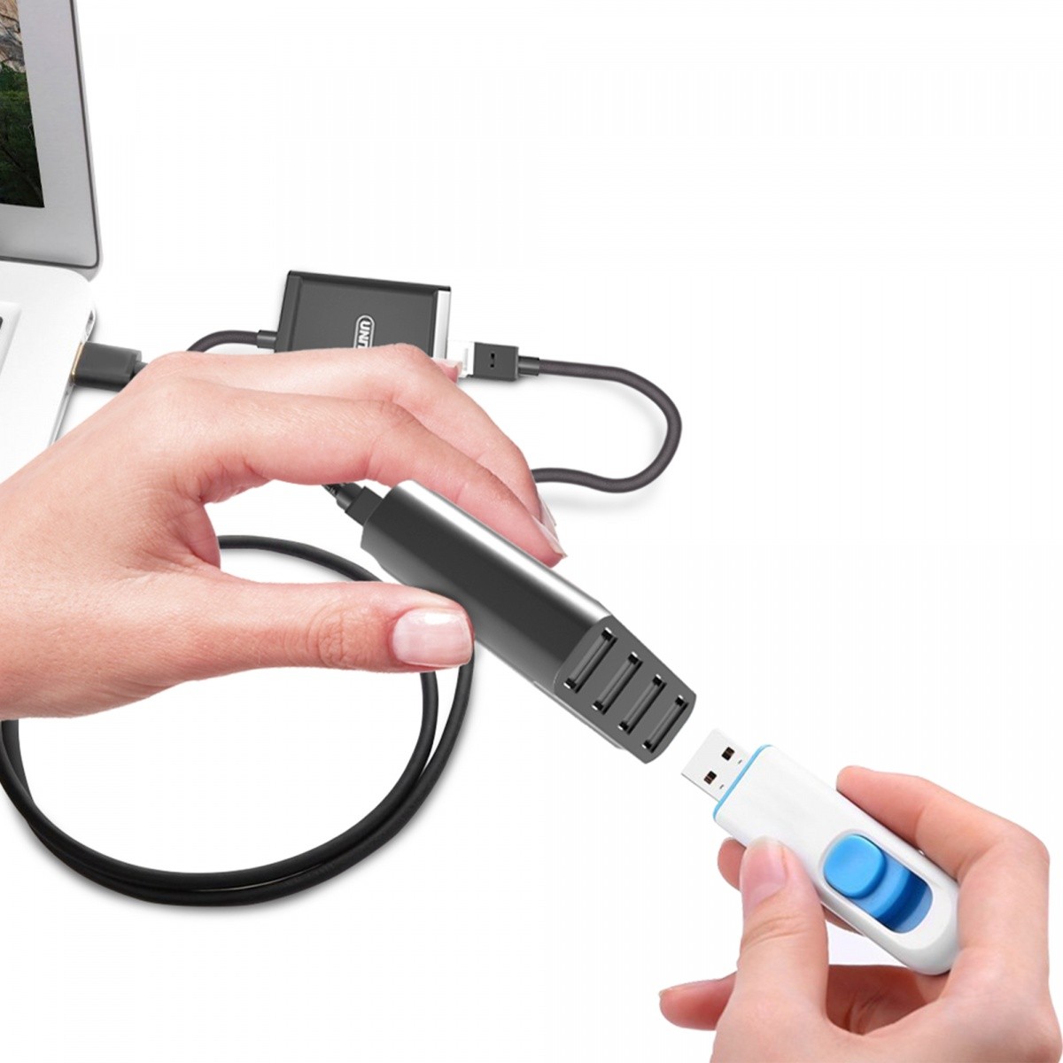 USB 2.0 podaljšek preko IP, 4x USB, 60m (Y-2516) 4
