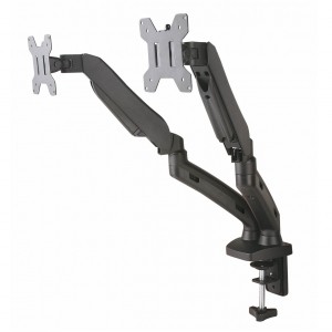Stojalo za monitor z plinsko vzmetjo za 2x 13-27" zaslona (LED/LCD)