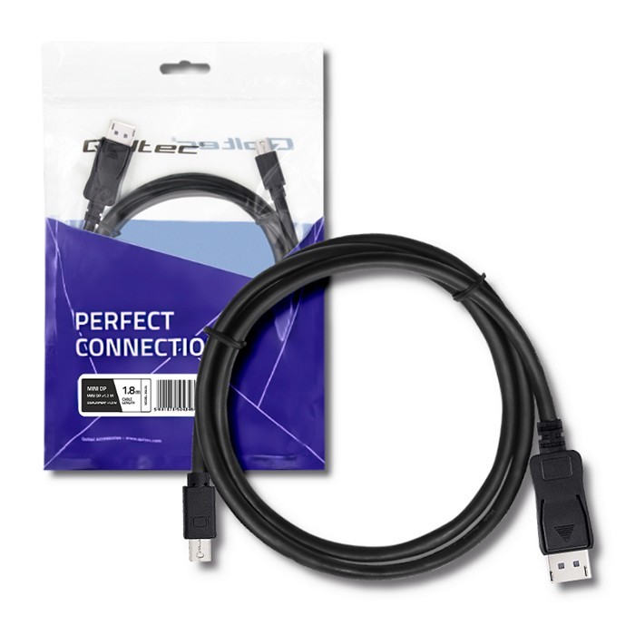Kabel Mini DisplayPort v1.1 na DisplayPort v1.1, 1080P, 1,8m 2