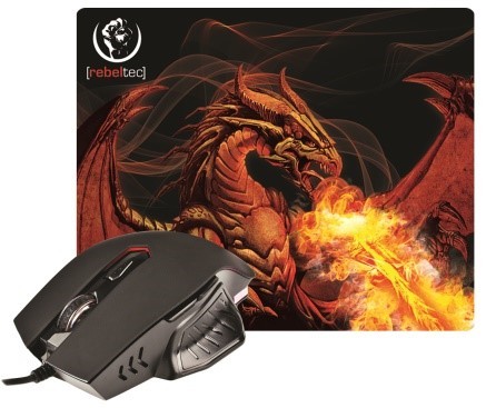 Gaming set: Miška + Podloga RED DRAGON