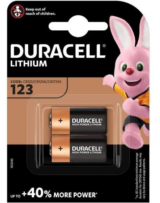 Duracell CR123A Bateriji, 2 kom