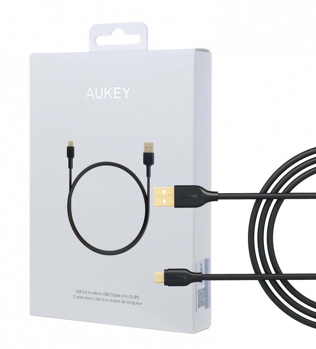 Micro USB kabel - USB-A, 1m, 480 Mbps, Quick Charge, črn