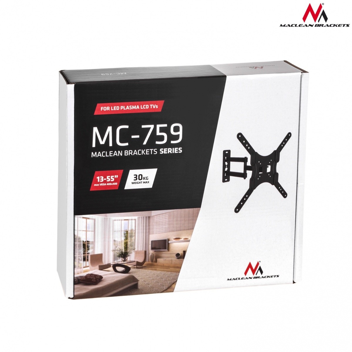 Stenski nosilec za TV MC-759 (13-60", Črna) 6