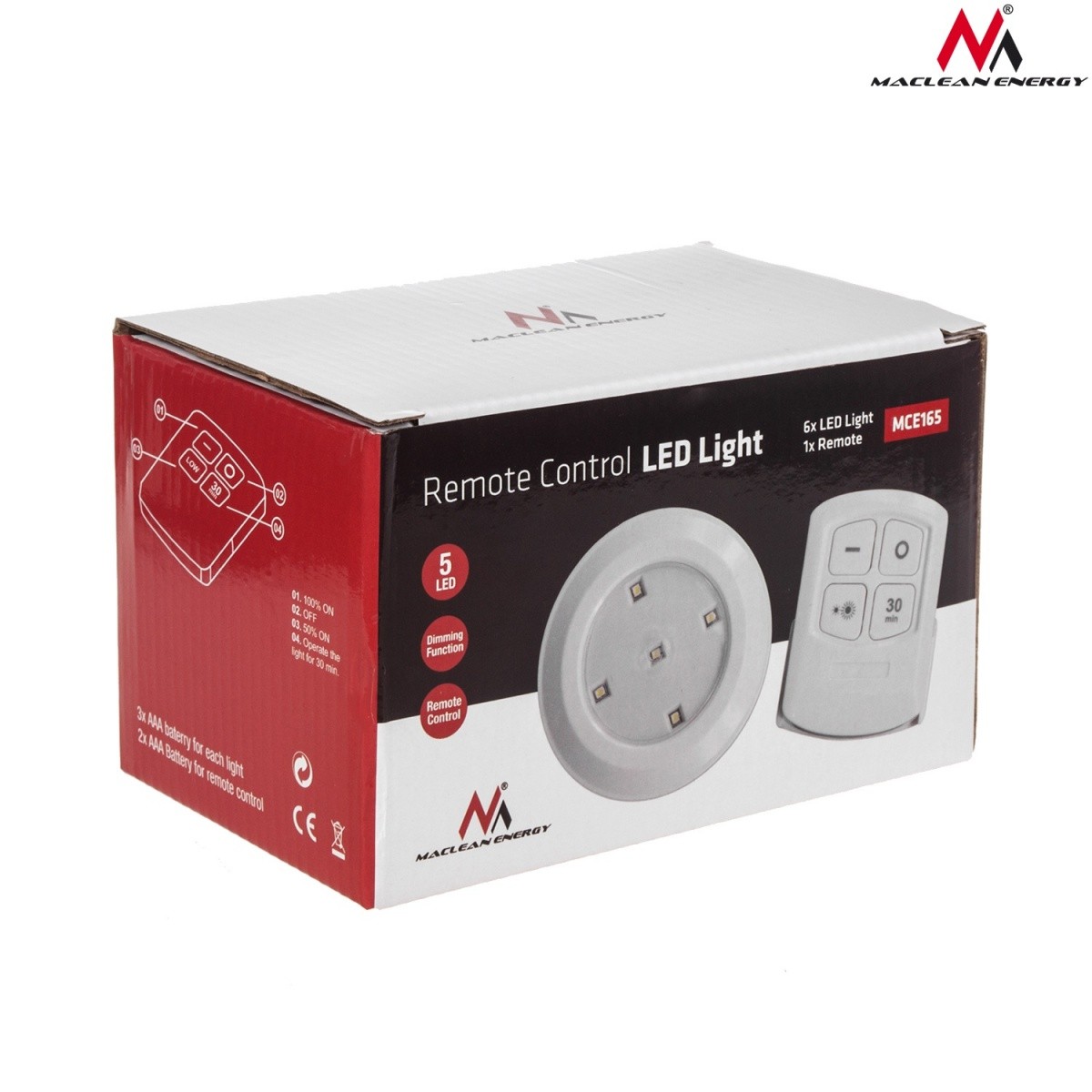 LED svetilka Energy s 6 LED in daljincem, na baterije (3x AAA) 6