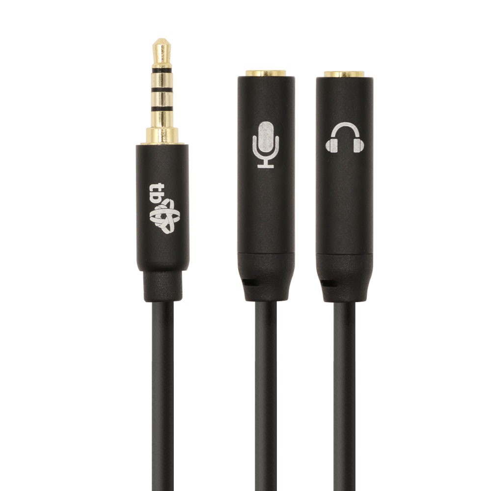 Kabel 3,5mm Mini Jack - 2x 3,5mm M/F adapter 30cm 2