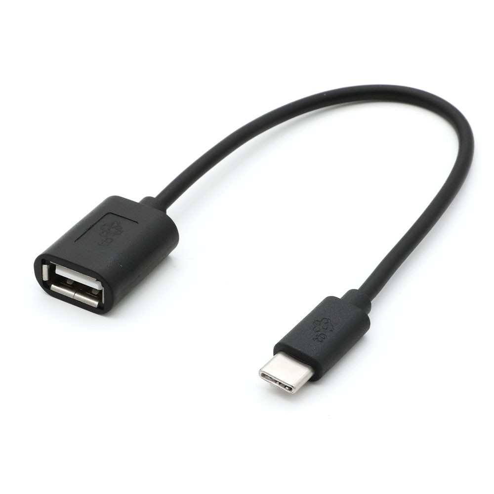 USB OTG kabel AF - USB C 15cm črn