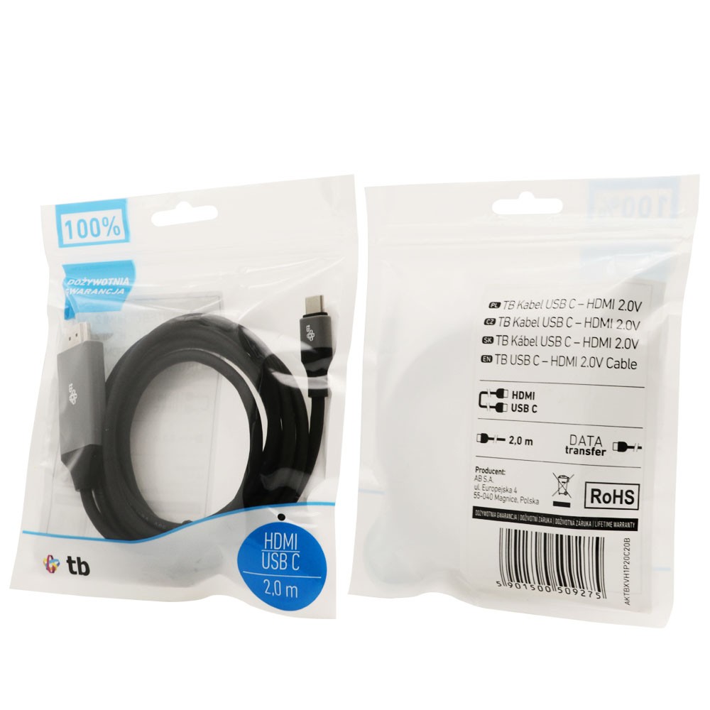 Kabel HDMI 2.0V - USB 3.1 Type-C 2