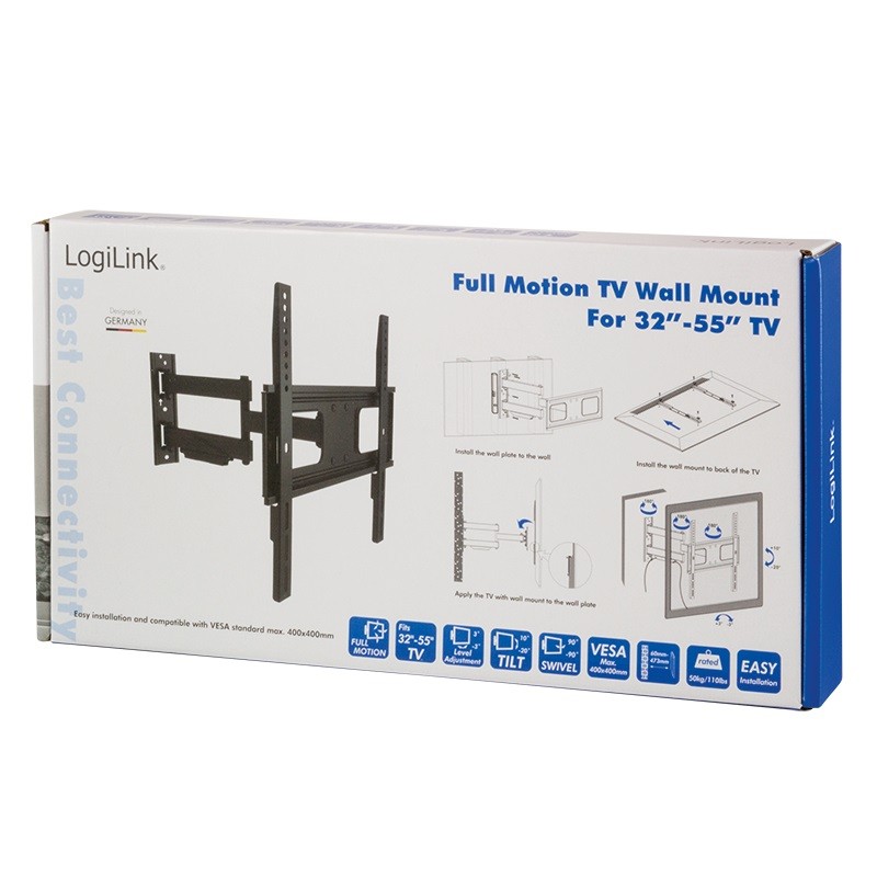 Stenski nosilec za TV/monitor LCD/LED VESA, 32-55 palcev, do 50 kg 3