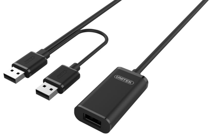 Aktivni USB 2.0 podaljšek, 10m, Y-278 črn 2