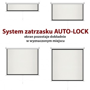ART ročni polavtomatski projektorski zaslon 4:3, 72" (145x110cm) 3