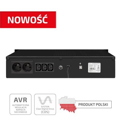 UPS napajalnik ECO Pro 1000 AVR CDS, 19" 2U 2