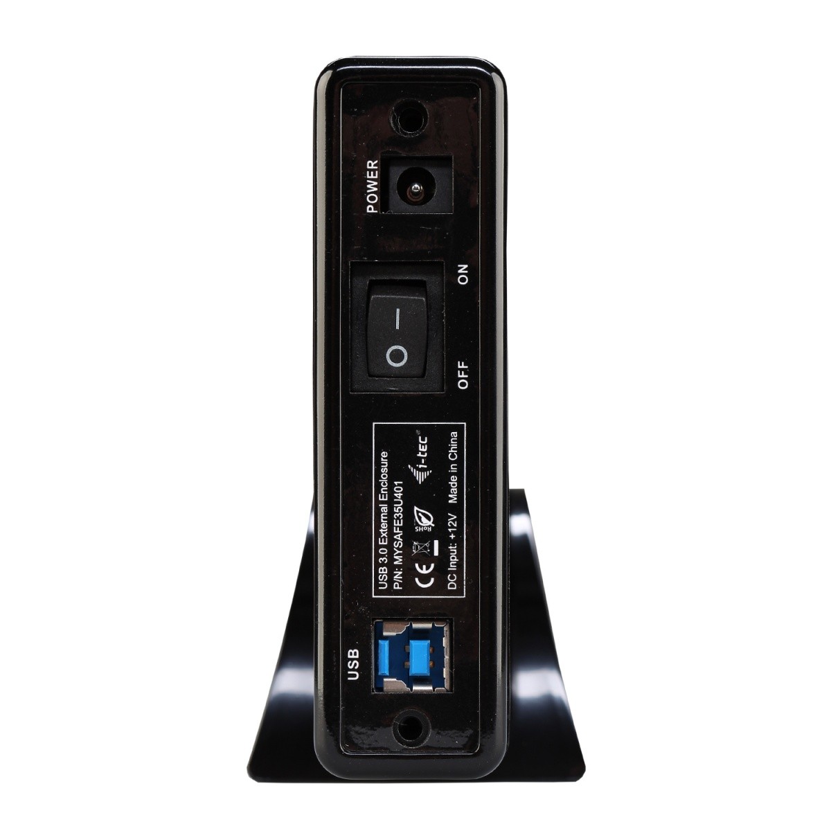 Ohišje za zunanji disk MYSAFE USB 3.0, SATA HDD/SSD, črno aluminijasto 3
