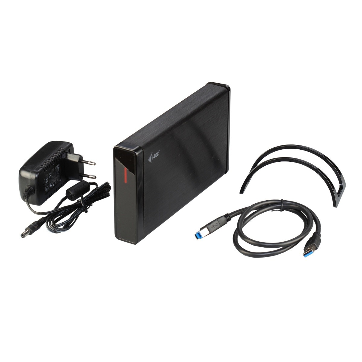 Ohišje za zunanji disk MYSAFE USB 3.0, SATA HDD/SSD, črno aluminijasto 4