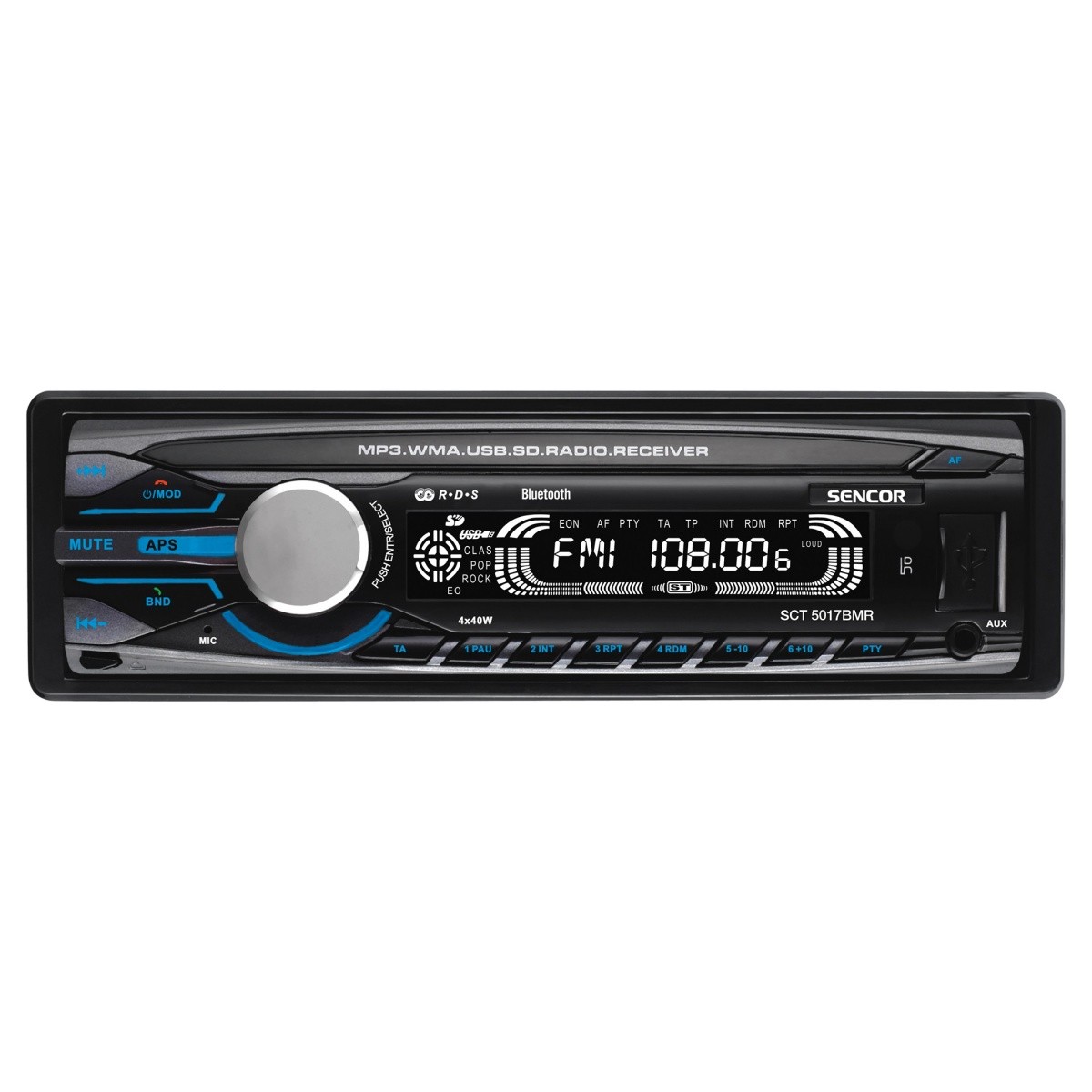 Avtoradio SCT 5017BMR, Bluetooth, USB/SD, 4x40W