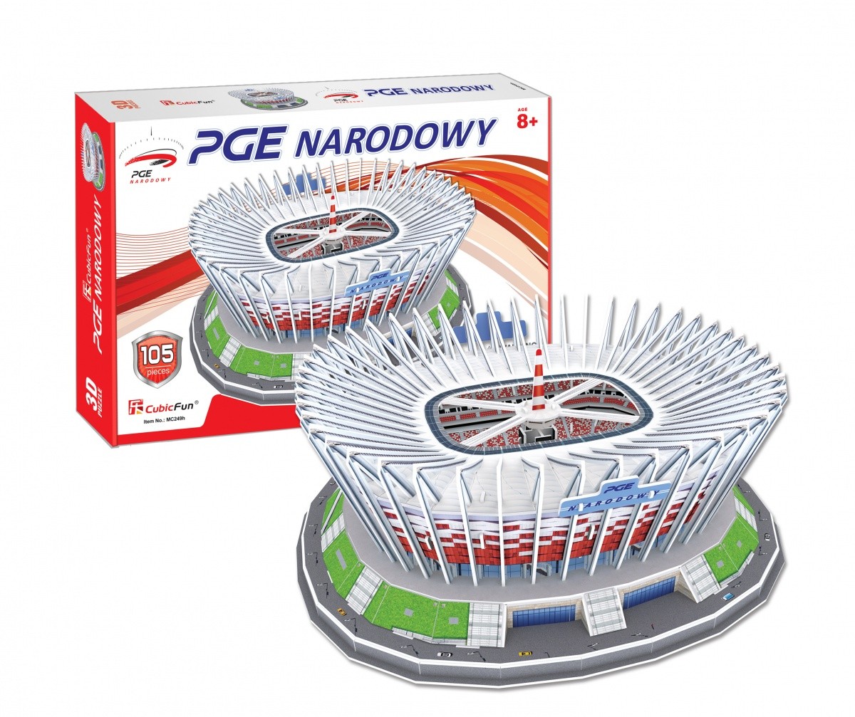 3D Puzzle Nogometni stadion PGE Narodowy 105 delov