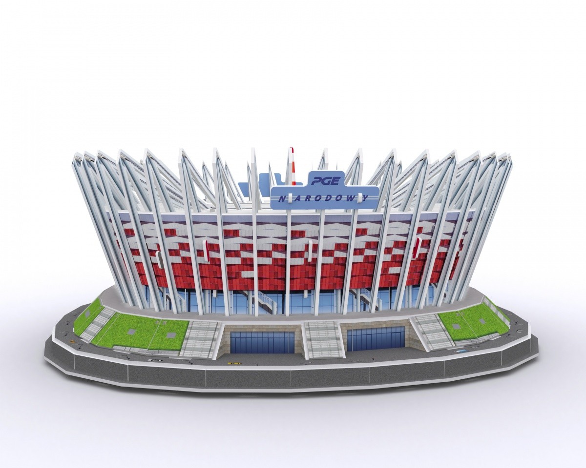 3D Puzzle Nogometni stadion PGE Narodowy 105 delov 2