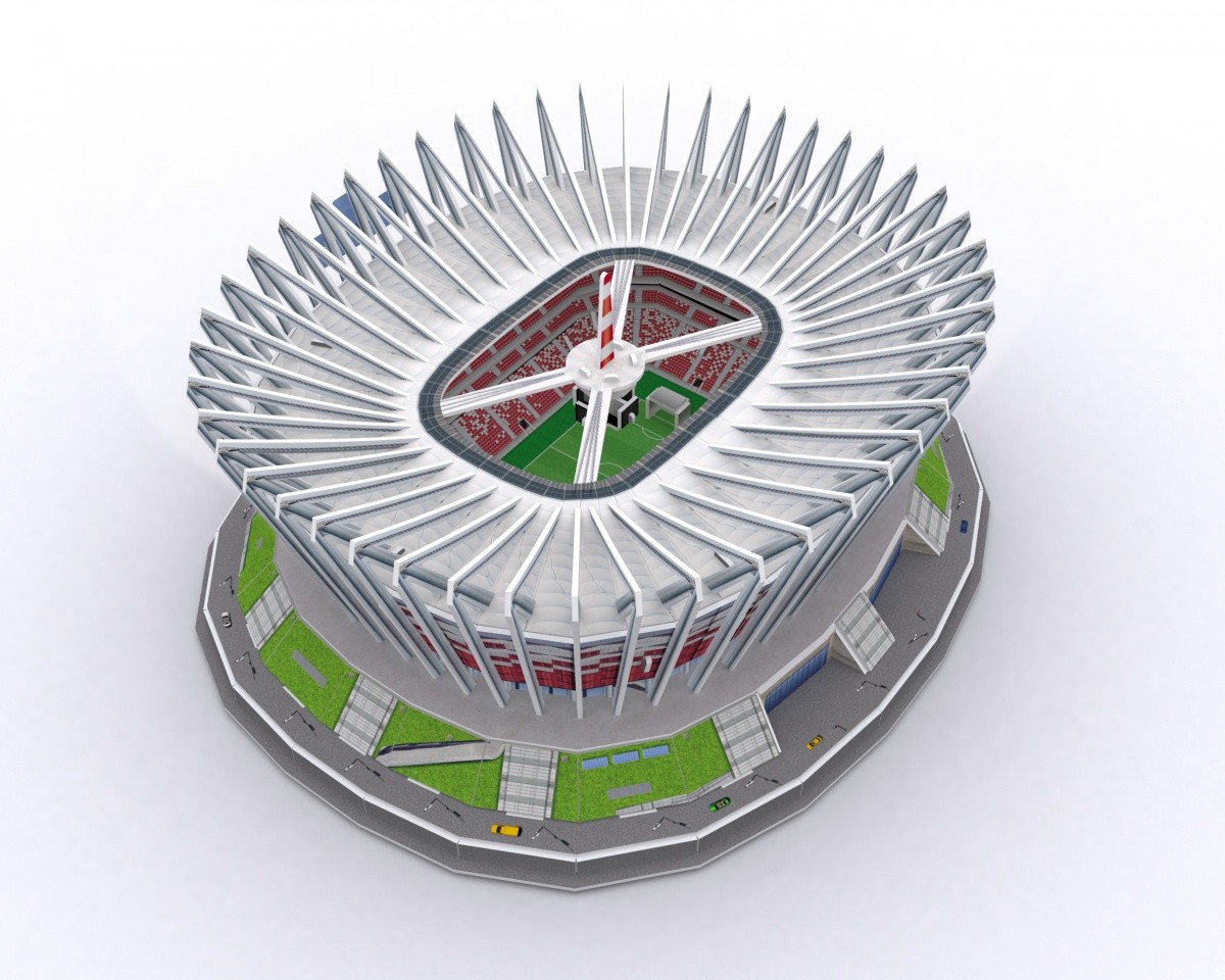 3D Puzzle Nogometni stadion PGE Narodowy 105 delov 3