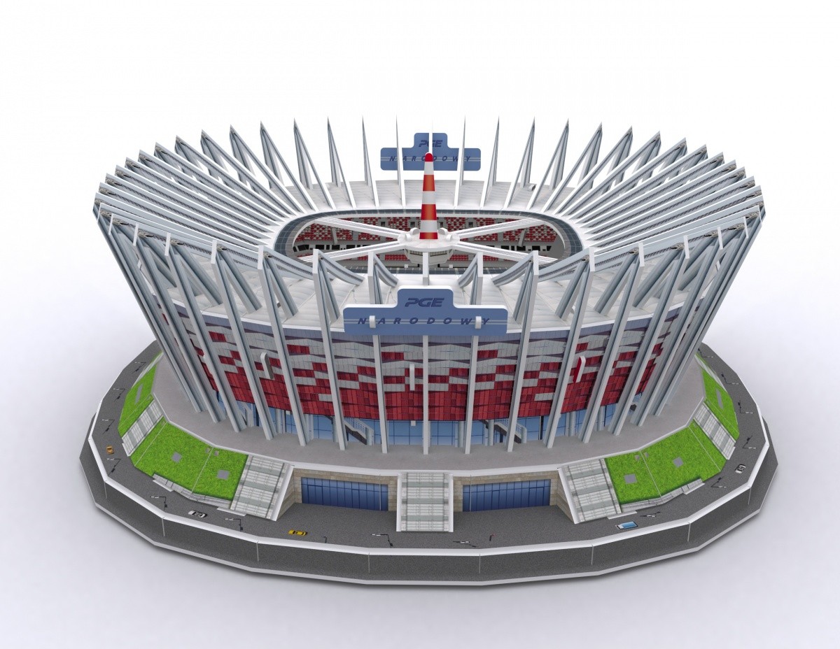 3D Puzzle Nogometni stadion PGE Narodowy 105 delov 4