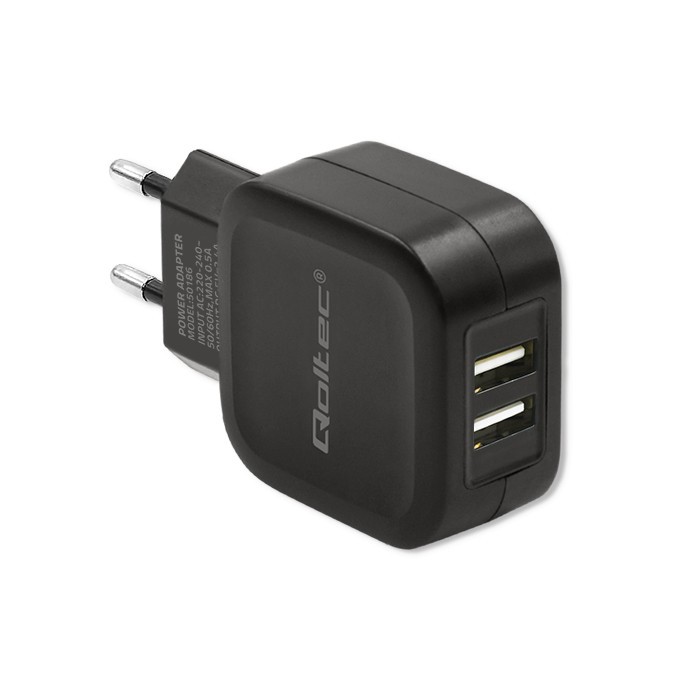 Omrežni polnilnik 17W, 2xUSB