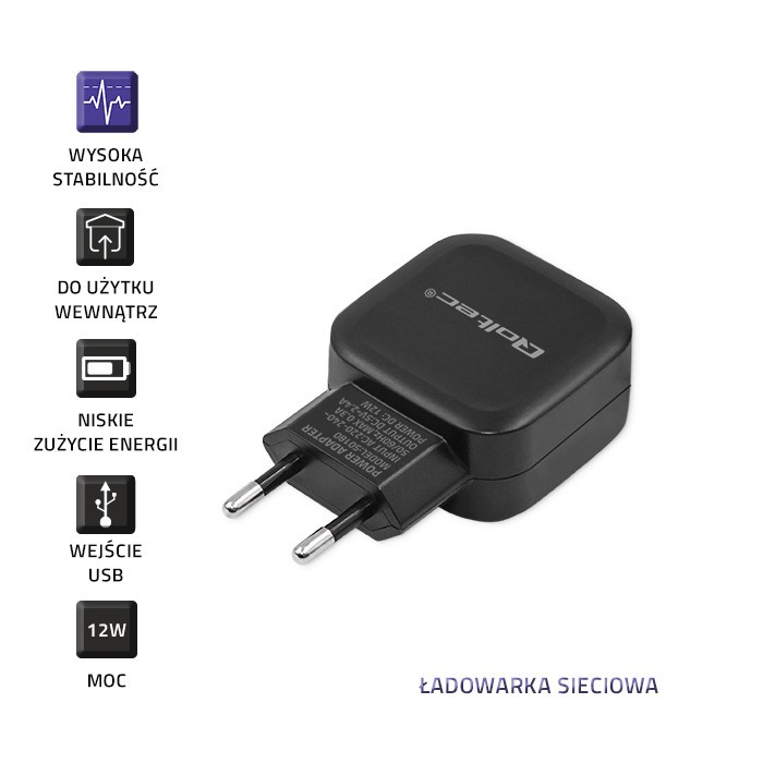 Omrežni polnilnik 17W, 2xUSB 3