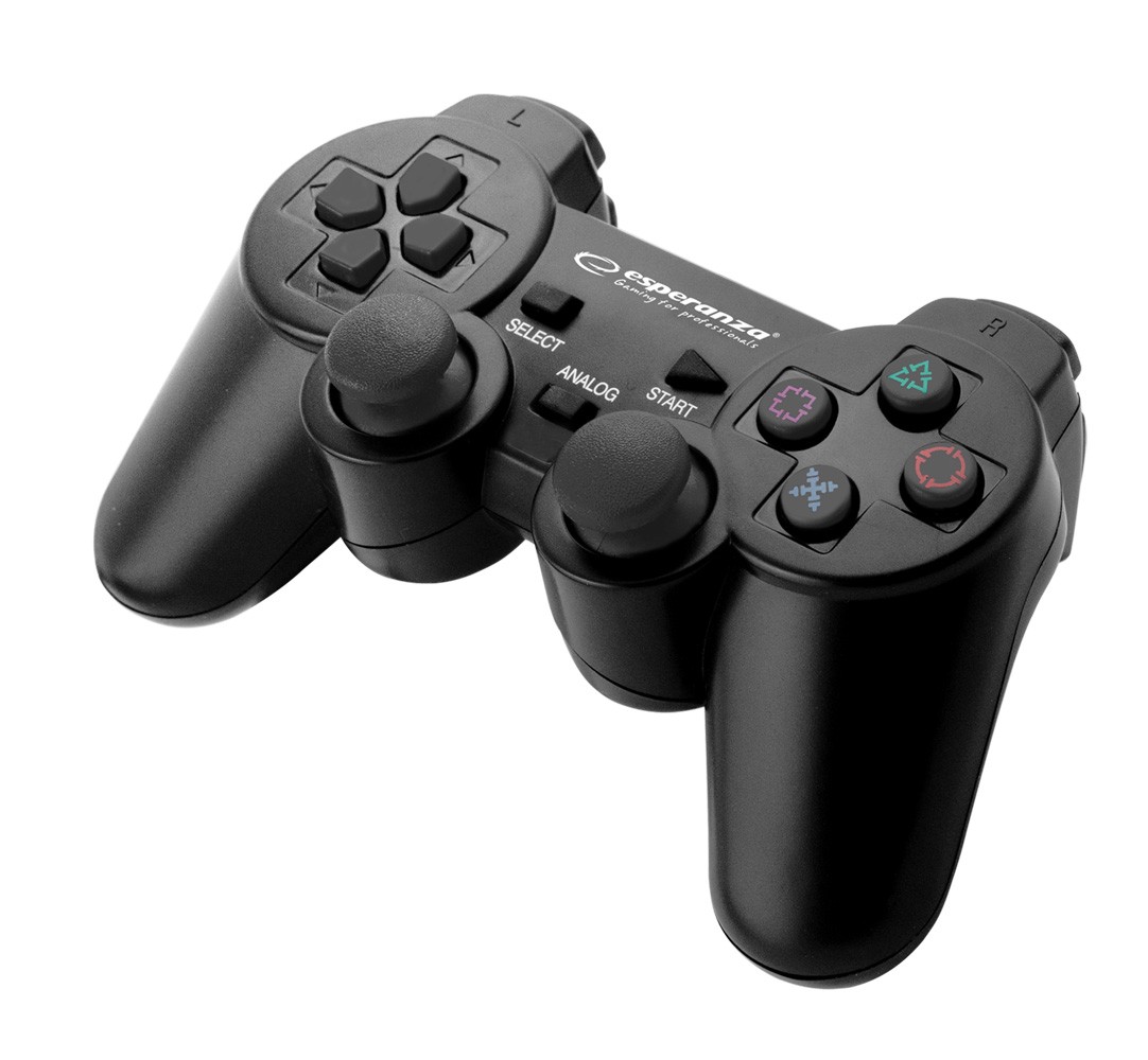 USB Gamepad PS3/PC Trooper, črn