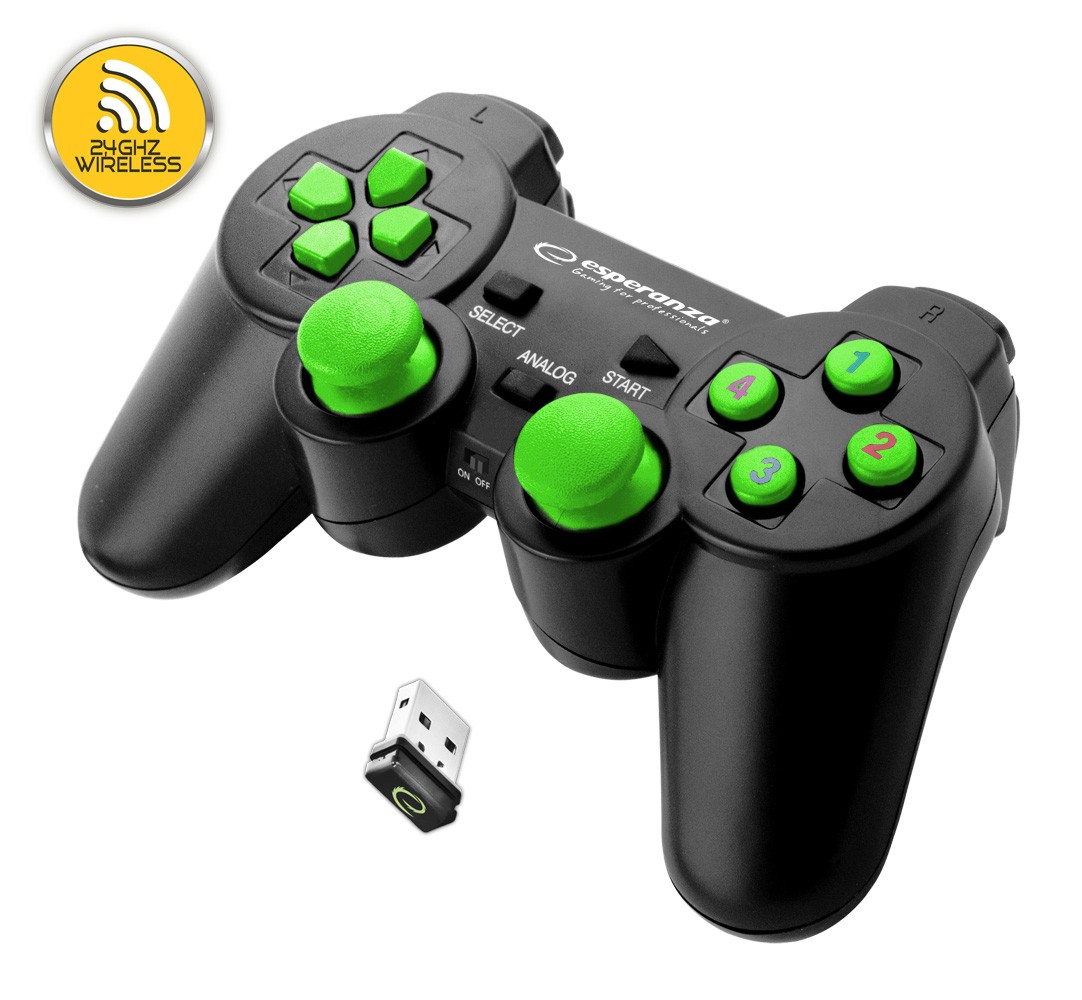 Brezžični igralni plošček Esperanza Gladiator 2.4GHz za PS3/PC